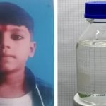 boy drank acid