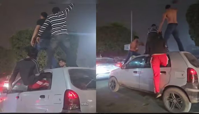 dance atop car roof