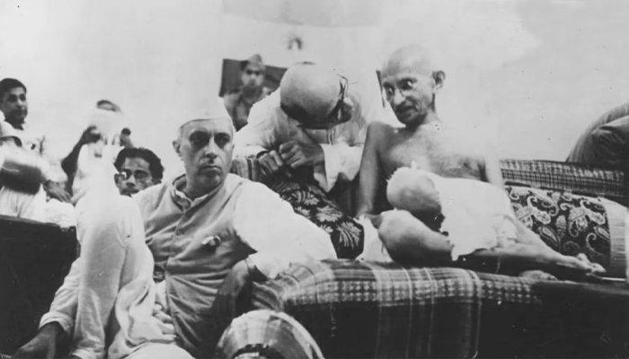 nehru with gandhi