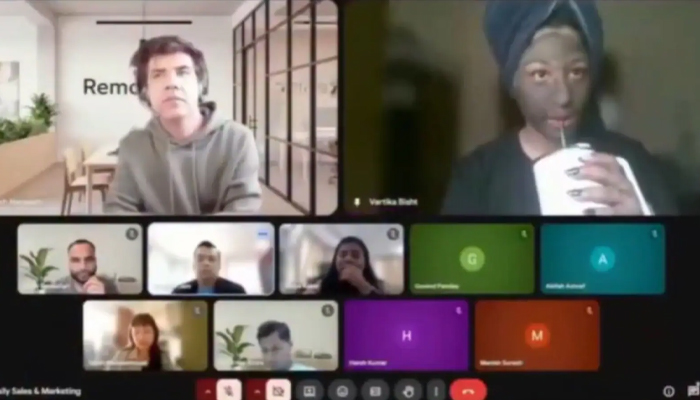 gen z employee joins zoom call